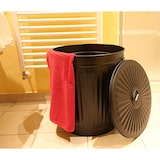 thumbnail of Jinfa 4er-Set Retrodesign Mülleimer mit Griffen und Deckel + 30 Müllbeutel | schwarz | 62L