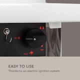 thumbnail of Goldflame Style Terrassenheizstrahler 11,2 kW 360°-Blick mobil Weiß / Silber-Metallic