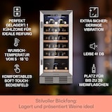 thumbnail of Klarstein Vinovilla 29 Built-In Weinkühlschrank 81 l / 29 Fl. Glastür Edelstahl Edelstahl