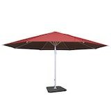 thumbnail of Sonnenschirm Meran II, Gastronomie Marktschirm, Ø 5m Polyester/Alu Mast weiß 28kg ~ rot mit Ständer