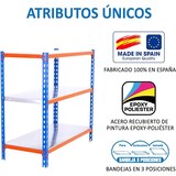 thumbnail of SimonRack Scaffali Metallo Garage 1000x900x300 mm, 3 Ripiani in Acciaio, 180 kg per Ripiano, Blu/Arancione/Zincato – Simonclick