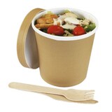 thumbnail of MONOUSO - Kraft Kartonnen Deksel voor Kartonnen Pot Ø11,7cm (25 Stuks)