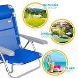 thumbnail of Silla de playa 5 posiciones con cabezal Aktive
