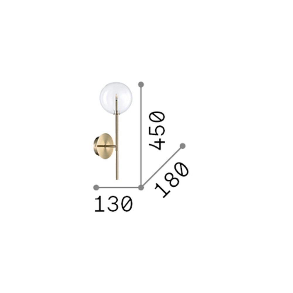 Equinoxe ap1, Chrom-Wandleuchte, Ideal Lux
