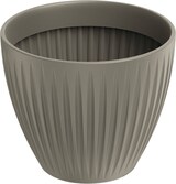 thumbnail of WellHome - Blumentopf aus rotationsgeformtem Kunststoff 11L Ø30x25cm in farbe Mokka - Latia Round