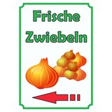 thumbnail of Verkaufsschild Schild Zwiebeln Hochkant mit Pfeil links A4 (210x297mm)