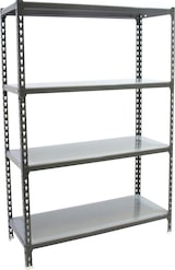 thumbnail of SimonRack Estantería Metálica, 1500x900x500 mm, 4 Alturas, Bandeja Metal, 180 kg de Punto Flexión, Antracita/Galva - Simonclick