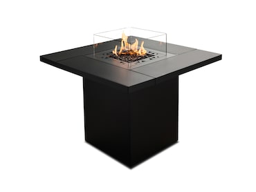 MF - Tavolo braciere da esterno a gas Square Table fino a 10 kW in acciaio zincato nero