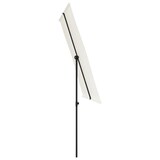 thumbnail of Helloshop26 - Buitenparasol met aluminium paal 2 x 1,5 m zandwit 02_0021267