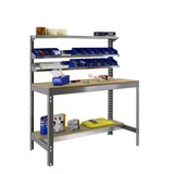 thumbnail of PROREGAL Établi BUFFALO avec étagère avant | HxLxP 84x90x61cm | Capacité de charge 400kg | Gris