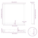 thumbnail of Helloshop26 - Juego de 2 patas para mesa de comedor en forma de U con niveladores ajustables 90 x 72-73 cm estilo moderno acero 02_0057433