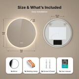 thumbnail of Mirlux Badkamerspiegel met LED Verlichting & Verwarming – Wandspiegel Rond – Anti Condens Douchespiegel - 100CM