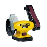 thumbnail of Touret à meuler Ponceuse STANLEY 330W Ø150mm + Bande abrasive 5x69cm Grain 36/60 Meulage Polissage Ponçage