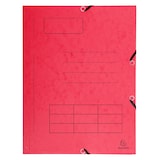 thumbnail of Exacompta 55360E 50x Elastomap met 3 kleppen, glanskarton 355g/m², bedrukte omslag met lijnen, 24x32 cm voor formaat A4, geassorteerde kleuren