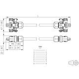thumbnail of METZ CONNECT E-DAT Industry Patchkabel V6, IP67 - IP67, 20 m