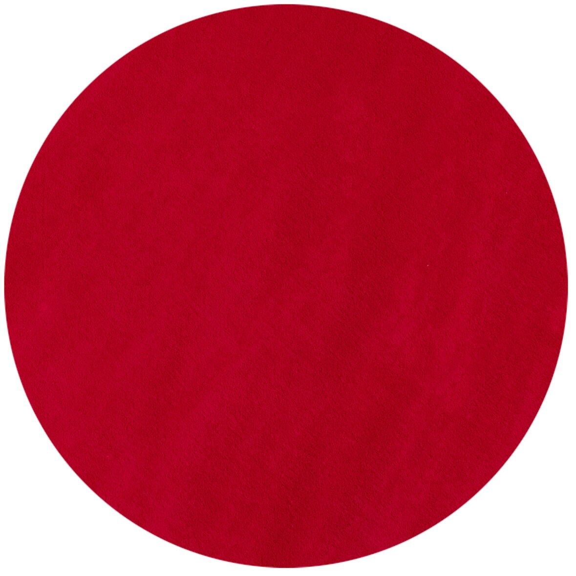Teppich Flur Einfarbig Pflegeleicht Waschbar Wohnzimmer Schlafzimmer Schadstoffgeprüft Rund Rot 120x120 cm OEKO-TEX – LECH von Kadima Design
