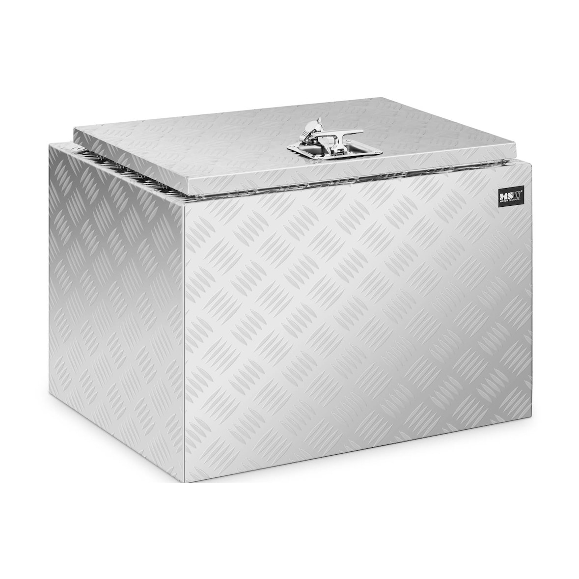 MSW - Aluminium gereedschapskist - traanplaat - 45 x 60 x 45 cm - 120 L - afsluitbaar