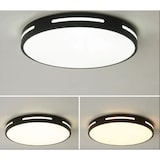 thumbnail of LED-Deckenleuchte 40W mit einstellbarem Lichtton und dimmbar, mit Fernbedienung + APP, Ø40cm, Schwarz.