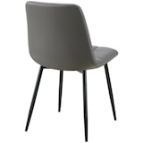 thumbnail of Silla de comedor Antibes tapizada en polipiel Gris oscuro