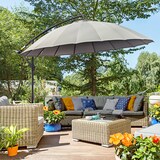 thumbnail of Outsunny Ombrellone Decentrato Φ296cm per Giardino ed Esterni Grigio
