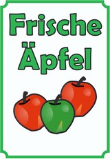 thumbnail of Verkaufsschild Schild Äpfel Hochkant A5 (148x210mm)