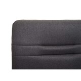 thumbnail of Sitzbank | HxBxT 90x160x59cm | Sitzhöhe 49cm | Rückenlehne Stoff/Textil Edelstahl gebürstet | Grau-Braun 160cm | Esszimmerbank Bank Polsterbank