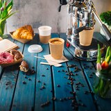 thumbnail of BIOZOYG 250 Stück Riffelbecher 200 ml / 8 oz Kaffee To Go Pappbecher, ungebleicht braun, Einwegbecher, Nachhaltig, Biologisch Abbaubar, Einwegbecher