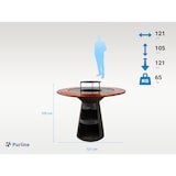 thumbnail of PURLINE Barbecue rond avec plaque en acier, grille et plateau en bois EFP59B WOOD