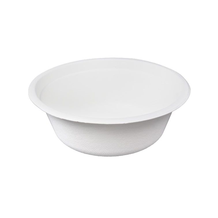 MONOUSO - Zuckerrohrschale weiß 600ml Ø15,5cm (250 Stück)