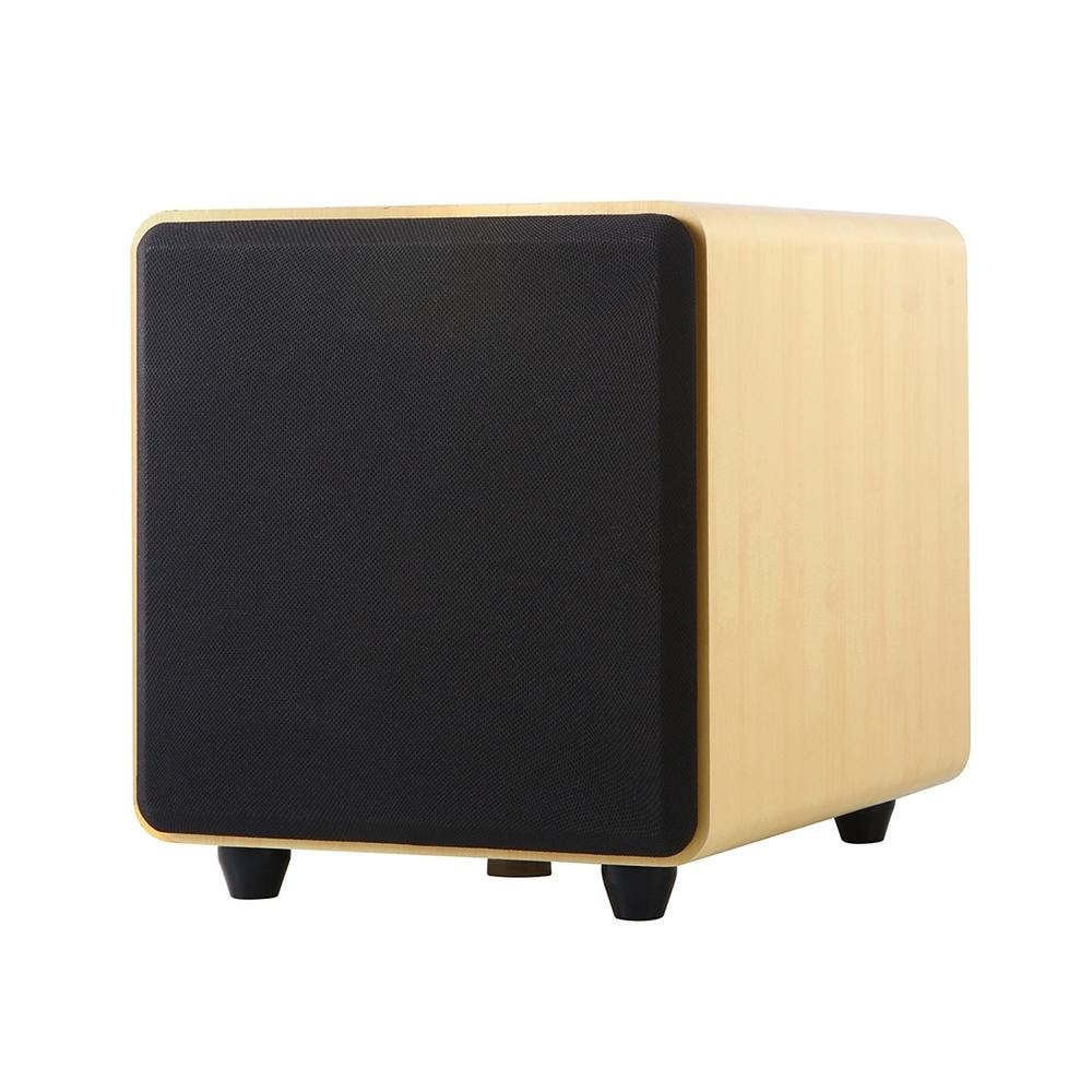 Barre De Son Bluetooth 50W 3D Surround Avec Subwoofer Bois Jaune YONIS