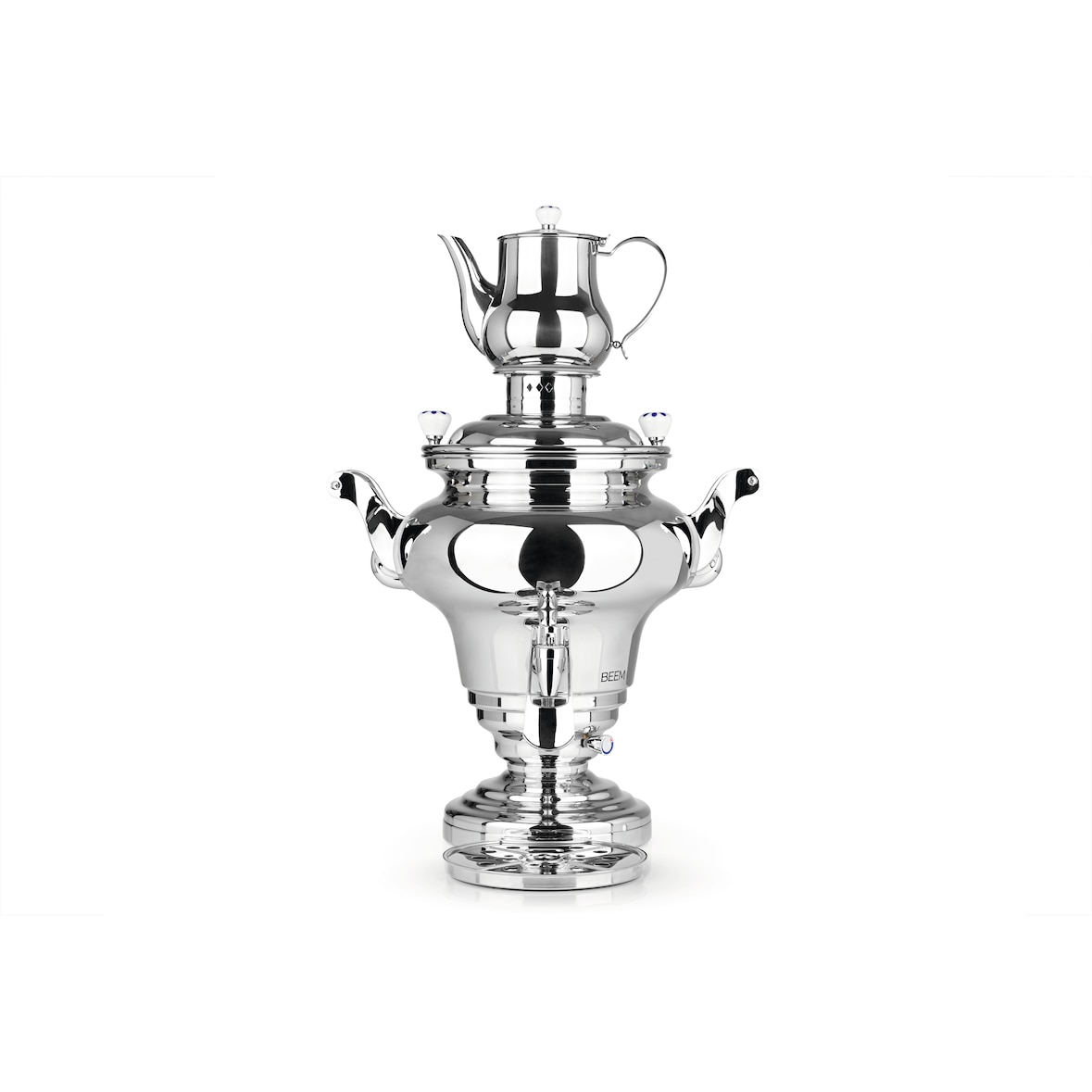 Bollitore per tè Samovar Royal+ 15l 3000W in acciaio inox con dispenser e vassoio di raccolta