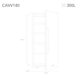 thumbnail of Cantina per vini da invecchiamento 140 bottiglie, capacità 300 L, regolazione da 5°C a 22°C, filtro a carbone, LED