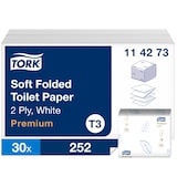 thumbnail of Tork Premium Recycelt 100% Toilettenpapier T3 2-lagig 114273 30 Stück à 252 Blatt
