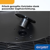 thumbnail of Exquisit Bierkühler, 163 Liter, mit Zapfvorrichtung, Gitterablagen, Türanschlag wechselbar, 89 cm Höhe, 42 dB, LED-Display, BK160-HE-300G inox