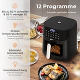 thumbnail of Balter Heißluftfritteuse Airfryer, 5,5 L, Friteuse Heissluftfritteuse XXL mit Sichtfenster, 12 Programme, all-in-1 Air Fryer, inkl. 100 Rezepte, HL-55