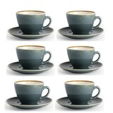 thumbnail of Olympia Kiln Cappuccinotassen + Untertassen Ozean | 23cl | Porzellan | 6 Sets