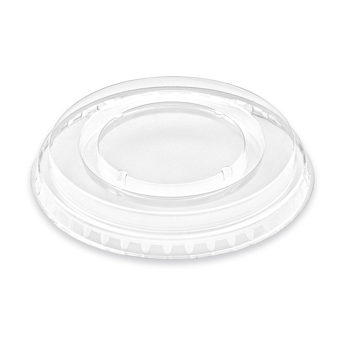 100x Deckel ohne Öffnung flach PET für Eis- Früchtebecher Smoothies O95mm