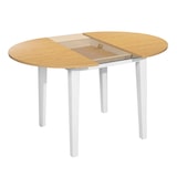 thumbnail of WellHome - Ronde uitschuifbare tafel van wit beukenhout, 90-120 cm