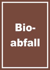 thumbnail of Bioabfall Mülltrennung Schild mit Text hochkant A4 Rückseite selbstklebend