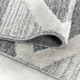 thumbnail of Teppich Wohnzimmer 3D Geometrisch Modern Waschbar Strapazierfähig Esszimmer OEKO-TEX Rund Grau 200x200 cm Gekettelt – GENF von Kadima Design