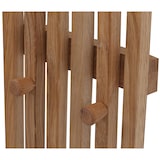 thumbnail of MCA Panel de armario HWC-P56, armario de pared Barra de armario armario de madera, 8 ganchos madera maciza 120x21cm, roble