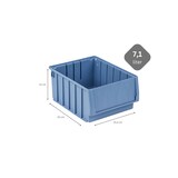 thumbnail of PROREGAL Regalkasten 300 BH mit Etikett & Schutzhaube | HxBxT 14x23,4x30cm | 7,1 Liter | Sichtlagerkasten, Sortimentskasten, Sortimentsbox