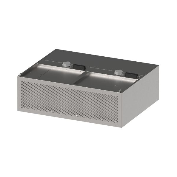 Stalgast Kompensations-Wandhaube "Expert Line", 2900x1100x450 mm,  Kastenform mit LC2 Typ A Zyklonen-/Labyrinthfilter