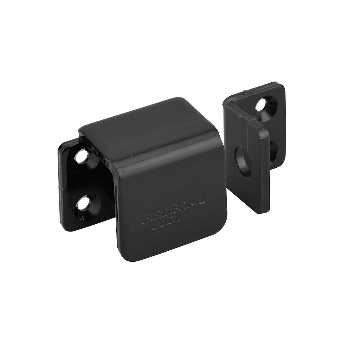 Porte-cadenas renforcé à recouvrement, gauche, acier, protection pour fermeture, noir - THIRARD