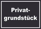 thumbnail of Privatgrundstück Schild weiß-schwarz A0 (841x1189mm)