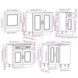 thumbnail of vidaXL 11-tlg. Küchenschrank-Set Kalmar Schwarz Holzwerkstoff