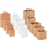 thumbnail of 250 Papier-Tragetaschen braun, 260+120x350 mm, 480306