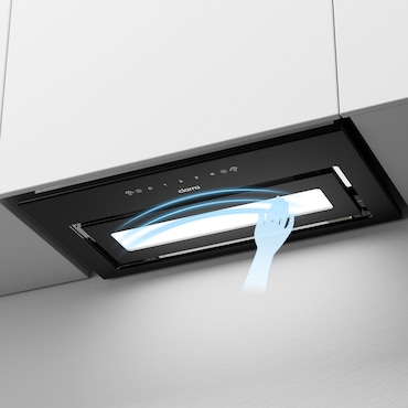 CIARRA onderbouw afzuigkap, inbouw afzuigkap 460 m³/u 52cm Touchbediening & handgebarenbediening, afvoerlucht & recirculatie VM5931B