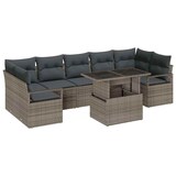 thumbnail of vidaXL Garten-Sofa-Set mit Speicher 8 pcs Grau Poly Rattan
