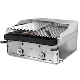 thumbnail of MBH - Professioneller Gas Lavasteingrill, 60 cm, aus rostfreiem Stahl und baskischer Grill für Restaurant, Catering.